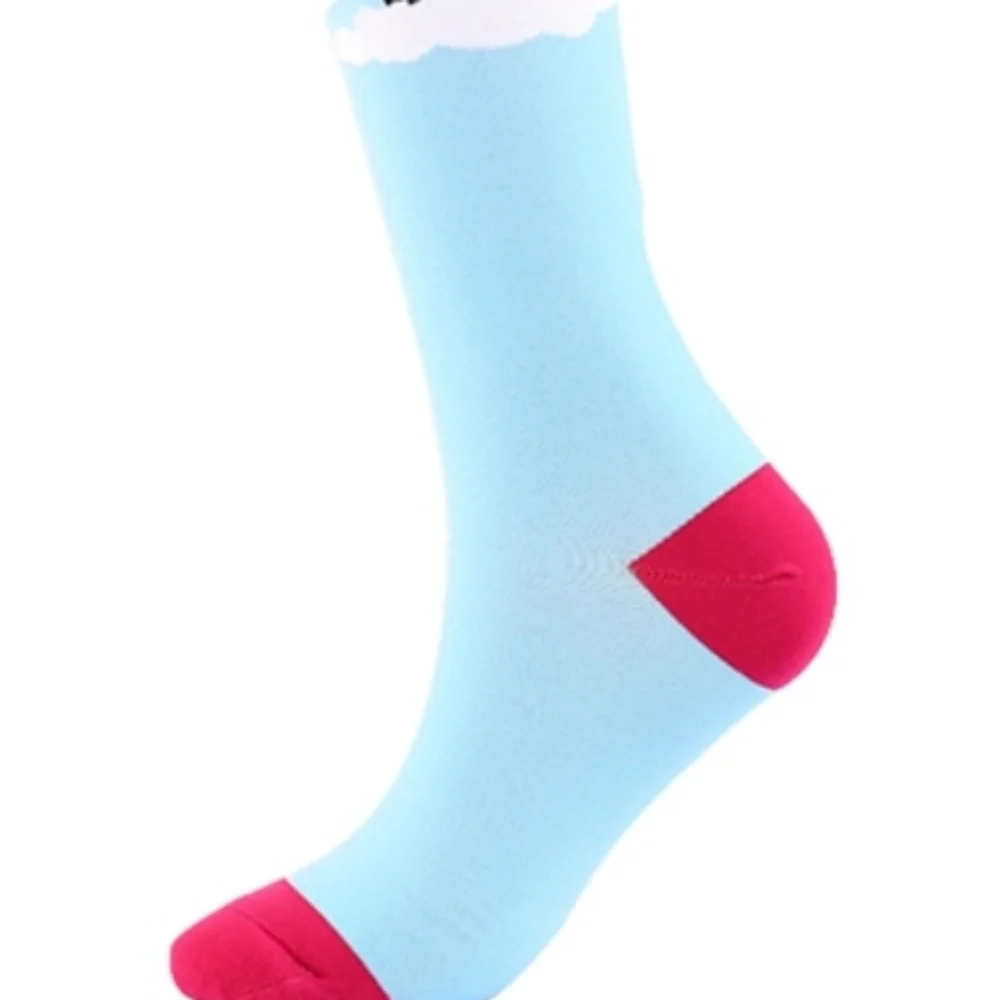 Blue Multicolored Compression Socks. Fits Size L. #0039